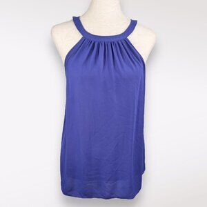 Halogen Purple Halter Blouse Sleeveless Dressy Tank XS